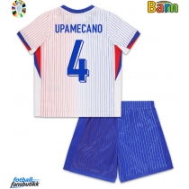 Frankrike Dayot Upamecano #4 Bortedraktsett Barn EM 2024 Kortermet (+ Korte bukser)